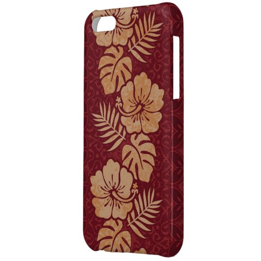 Hawaiian Floral Pattern iPhone Case (Back Left)