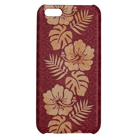 Hawaiian Floral Pattern iPhone Case (Back)
