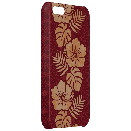 Hawaiian Floral Pattern iPhone Case (Back Right)