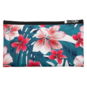 Hawaiian Floral Print Medium Cosmetic Bag Hawaiian Floral Print Medium Cosmetic Bag