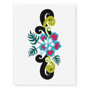 Hawaiian Floral Temporary Tattoos