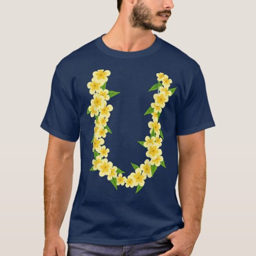 Hawaiian Flower Chain Tropical Summer Vacation Lei T_Shirt