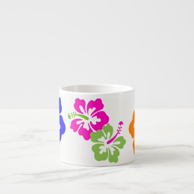 Hawaiian Flower Espresso Cup (Front)