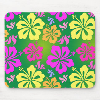 Hawaiian flower mouse pad