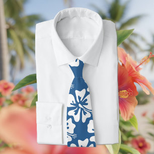Hawaiian flower neck tie   Floral print design