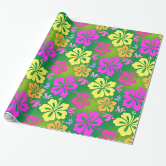 Hawaiian flower wrapping paper