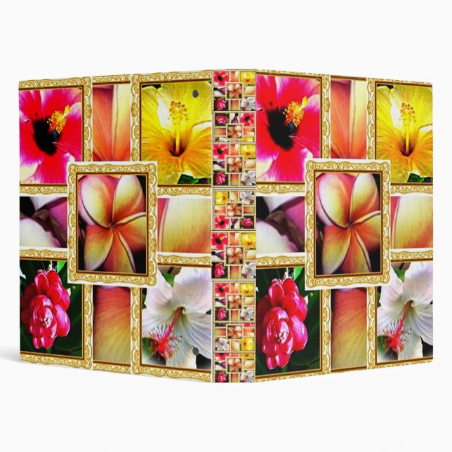 Hawaiian flowers Avery Binder (Background)