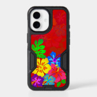 Hawaiian Flowers Hibiscus Leaves Red