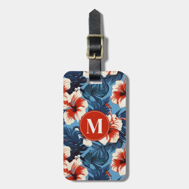 Hawaiian Flowers Luggage Tag (Front Vertical)
