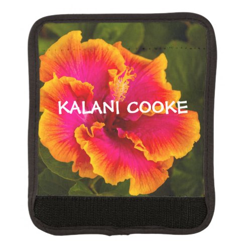 Hawaiian Fuchsia and Orange Hibiscus from Kauai Luggage Handle Wrap