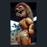 Hawaiian Fury Poster<br><div class="desc">Hawaiian Fury.  2024,  Ken Gage.  Digital art: pop surrealism.</div>