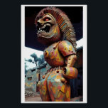 Hawaiian Fury Poster<br><div class="desc">Hawaiian Fury.  2024,  Ken Gage.  Digital art: pop surrealism.</div>