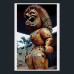Hawaiian Fury Poster<br><div class="desc">Hawaiian Fury.  2024,  Ken Gage.  Digital art: pop surrealism.</div>