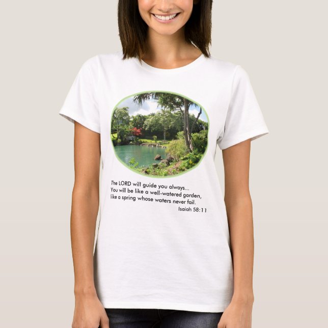 Hawaiian Garden Women's T-Shirt w/Verse (Front)