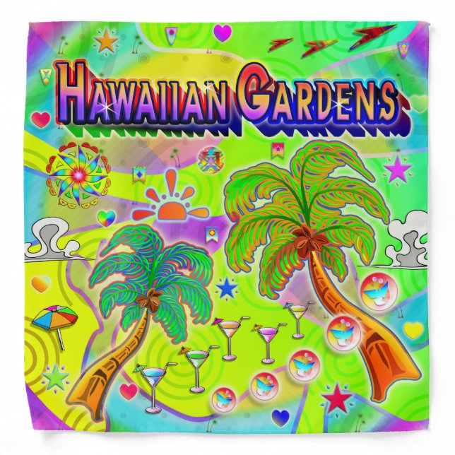 Hawaiian Gardens Mind Focus Bandana (Front)