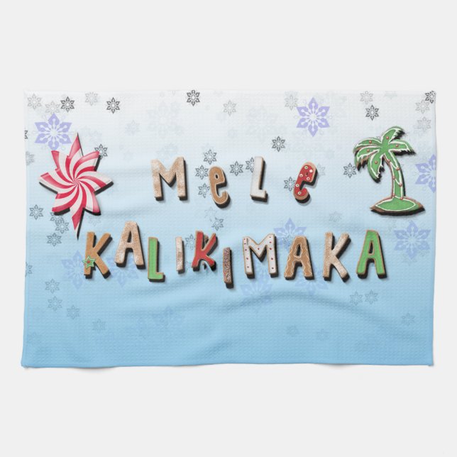 Hawaiian Gingerbread Cookies and Candy Kitchen Towel (Horizontal)