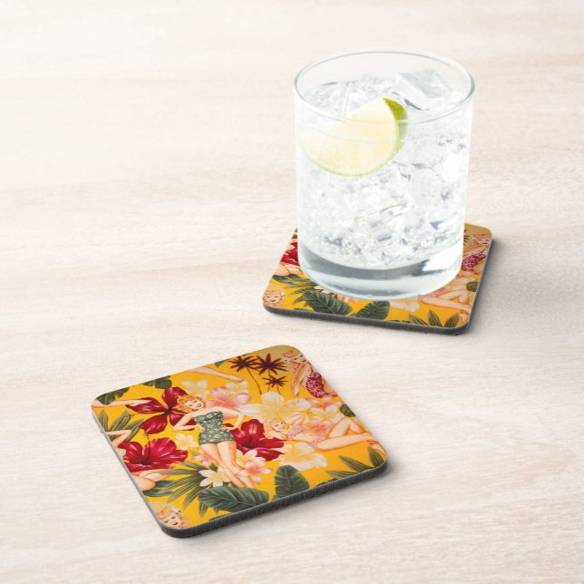 Hawaiian Girls Cork Coaster (Right Side)