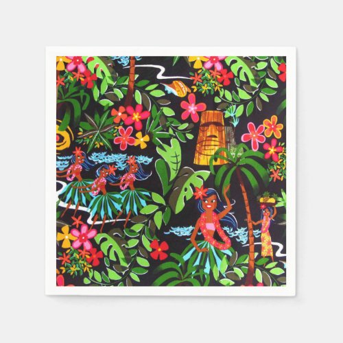 Hawaiian Girls Paper Napkins