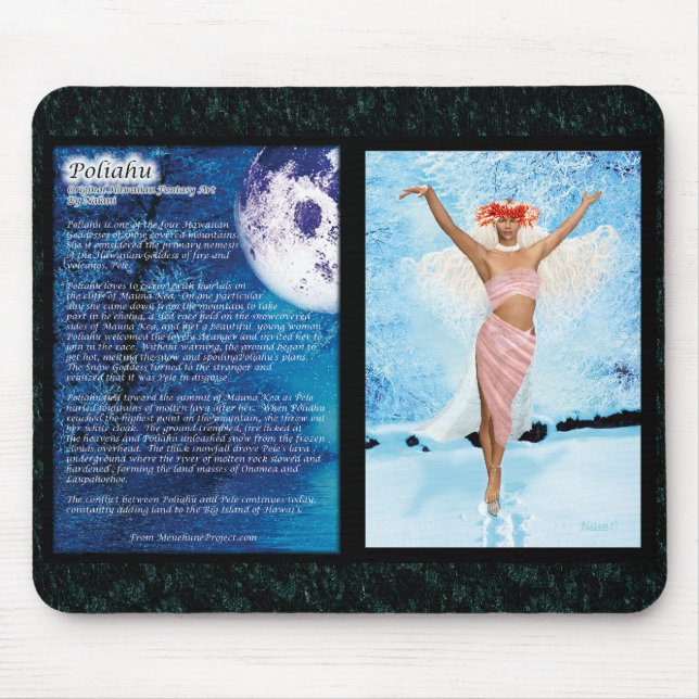 Hawaiian Goddess Poliahu Mousepad (Front)