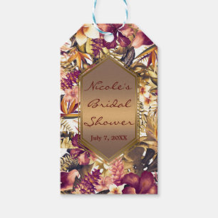 Hawaiian Golden Tropics Elegant Vintage Favor Gift Tags