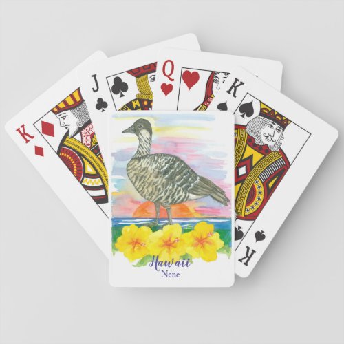 Hawaiian Goose Nene State Bird of Hawaii Playing Cards