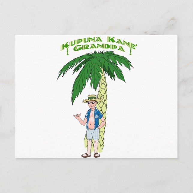 Hawaiian Grandpa Postcard (Front)