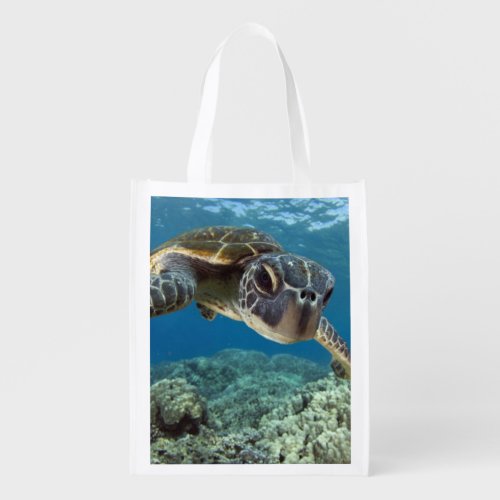 Hawaiian Green Sea Turtle Grocery Bag
