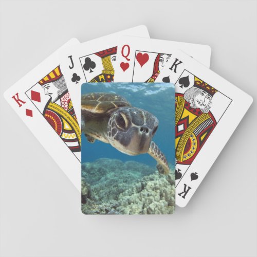Hawaiian Green Sea Turtle Poker Cards