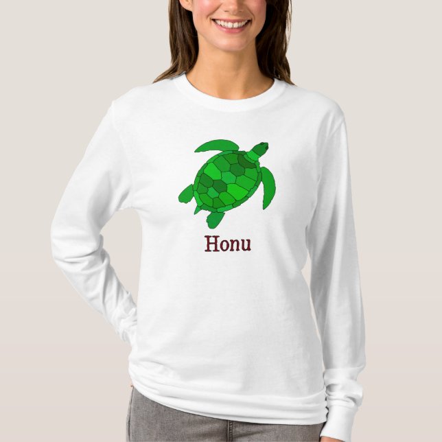 Hawaiian Green Sea Turtle T-Shirt (Front)