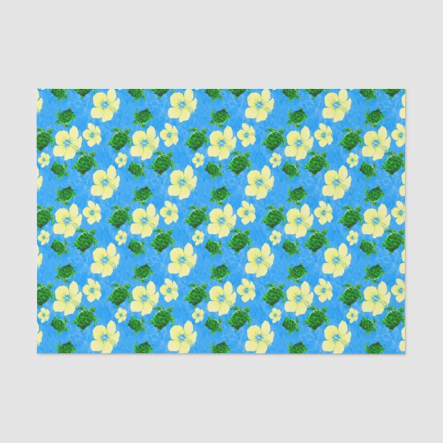 Hawaiian Green Sea Turtles Tissue Paper (Front)