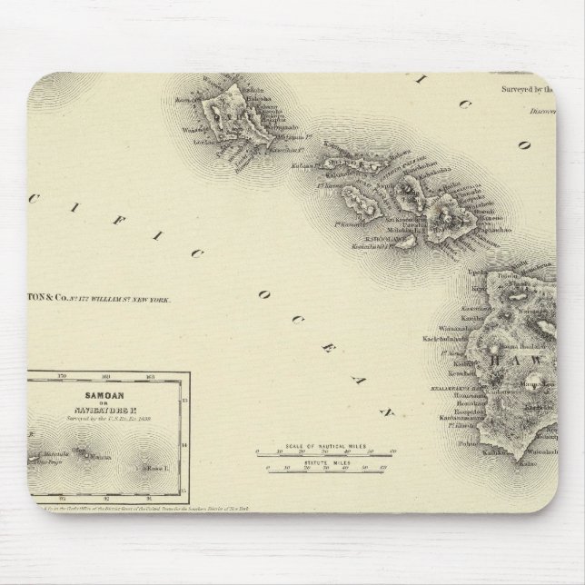 Hawaiian Group Or Sandwich Islands Mouse Pad (Front)