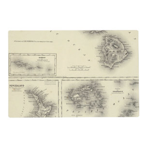 Hawaiian Group Or Sandwich Islands Placemat