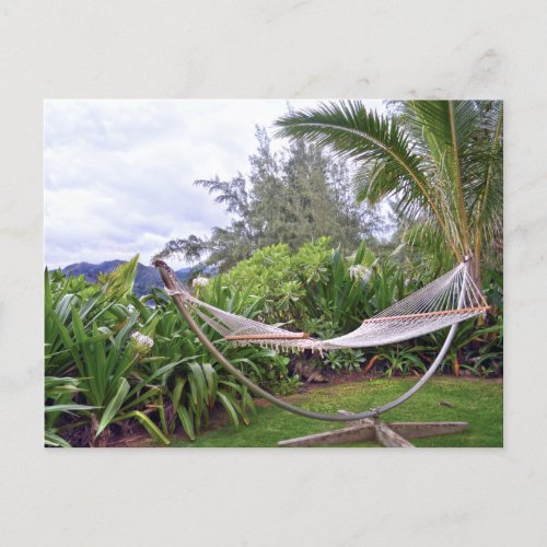 Hawaiian Hammock Wainiha Bay Kauai Hawaii Postcard