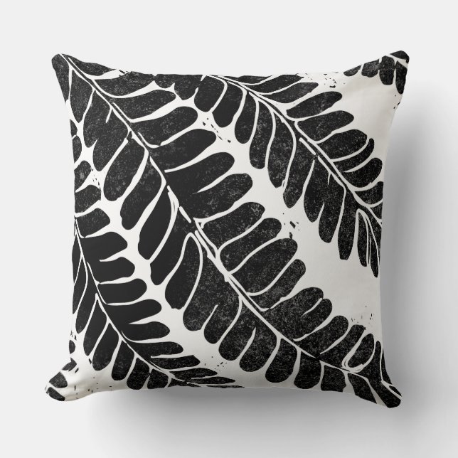 Hawaiian Haole Koa- leucaena leaf Throw Pillow (Front)