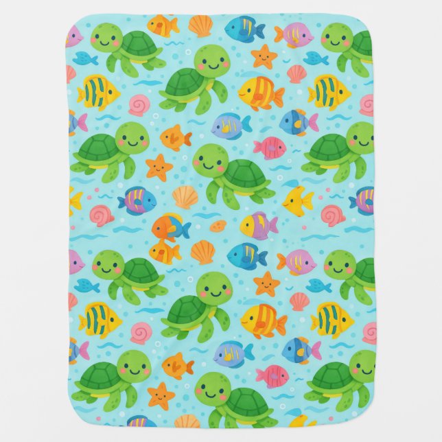 Hawaiian happy honus baby blanket (Front)