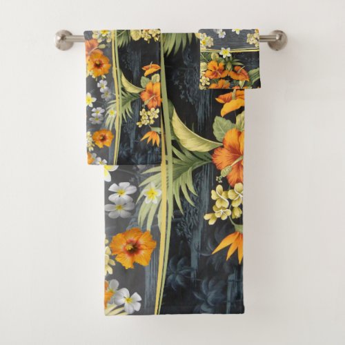 Hawaiian Hibiscus Aloha Shirt Towel Set