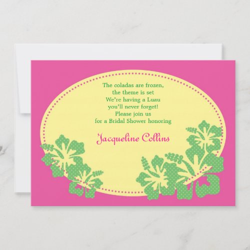 Hawaiian Hibiscus Bridal Shower Invitation