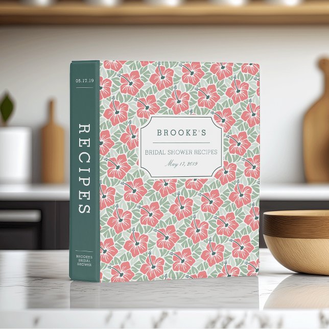 Hawaiian Hibiscus | Bridal Shower Recipe Mini Binder (Creator Uploaded)