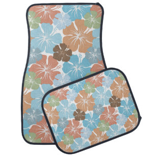 Hawaiian Hibiscus Floral Car Mat