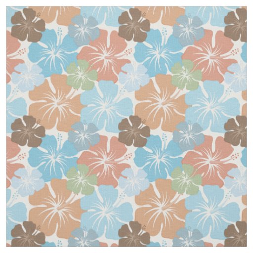 Hawaiian Hibiscus Floral Fabric