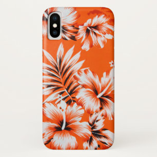 Hawaiian Hibiscus Flower Background iPhone X Case