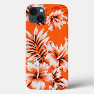 Hawaiian Hibiscus Flower Background iPhone 13 Case