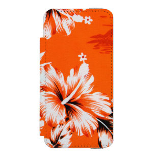 Hawaiian Hibiscus Flower Background iPhone SE/5/5s Wallet Case