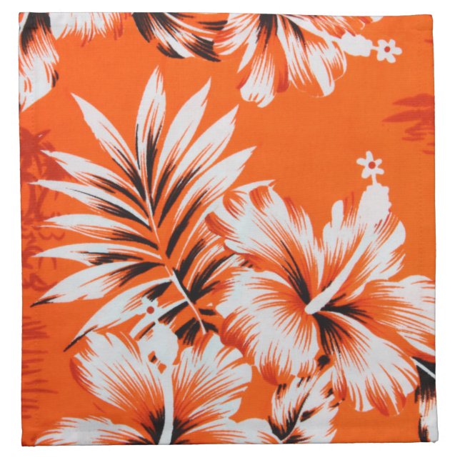 Hawaiian Hibiscus Flower Background Napkin (Front)