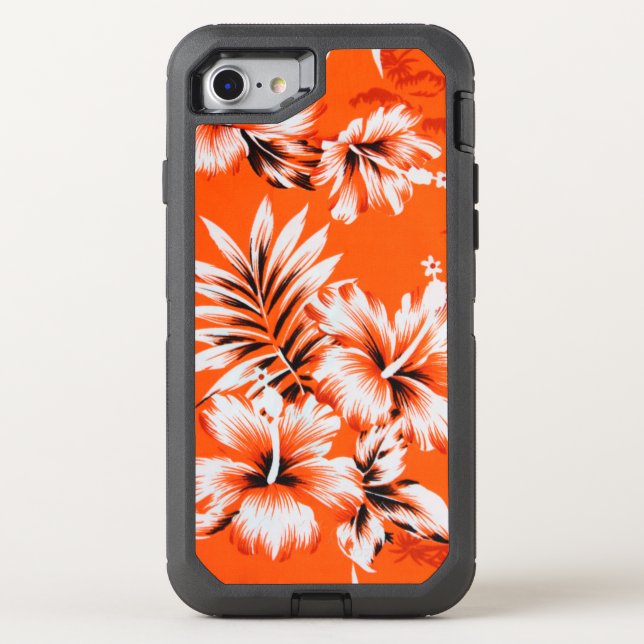 Hawaiian Hibiscus Flower Background Otterbox iPhone Case (Back)