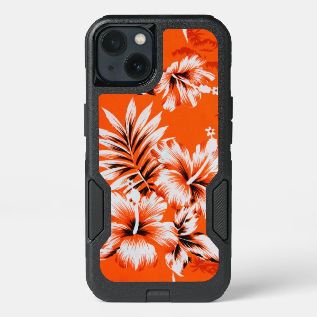 Hawaiian Hibiscus Flower Background Otterbox iPhone Case (Back)