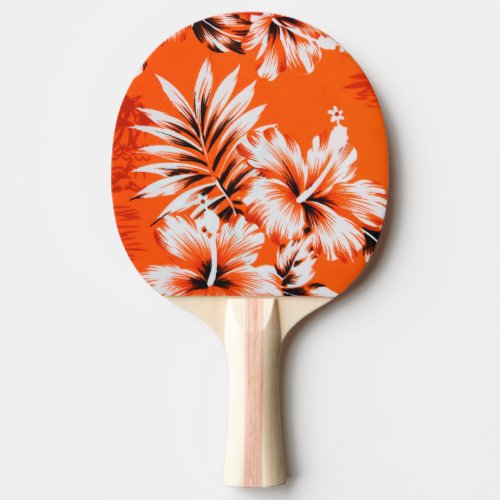 Hawaiian Hibiscus Flower Background Ping_Pong Paddle