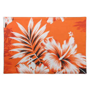 Hawaiian Hibiscus Flower Background Placemat