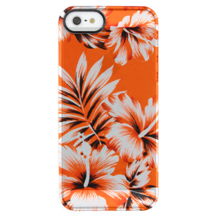 Hawaiian Hibiscus Flower Background Clear iPhone SE/5/5s Case