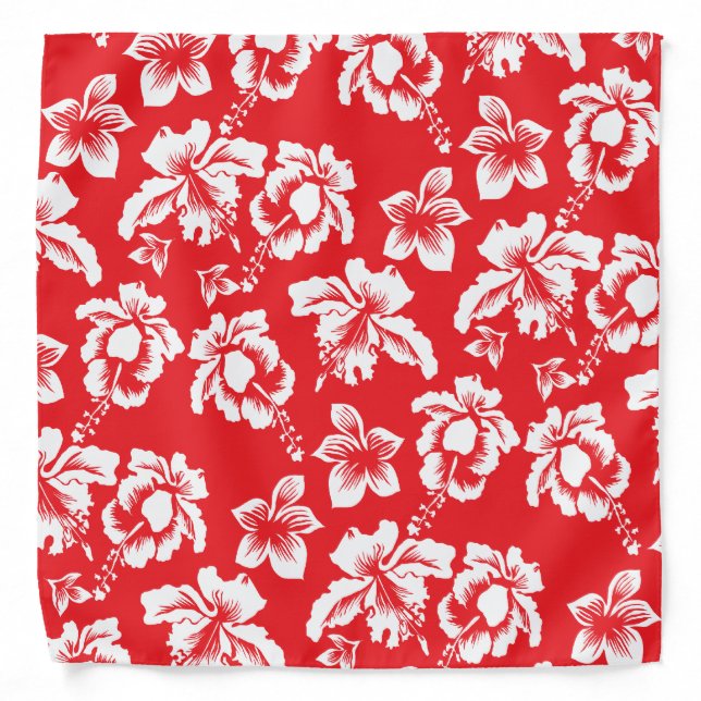 Hawaiian Hibiscus Flower Bandana (Front)